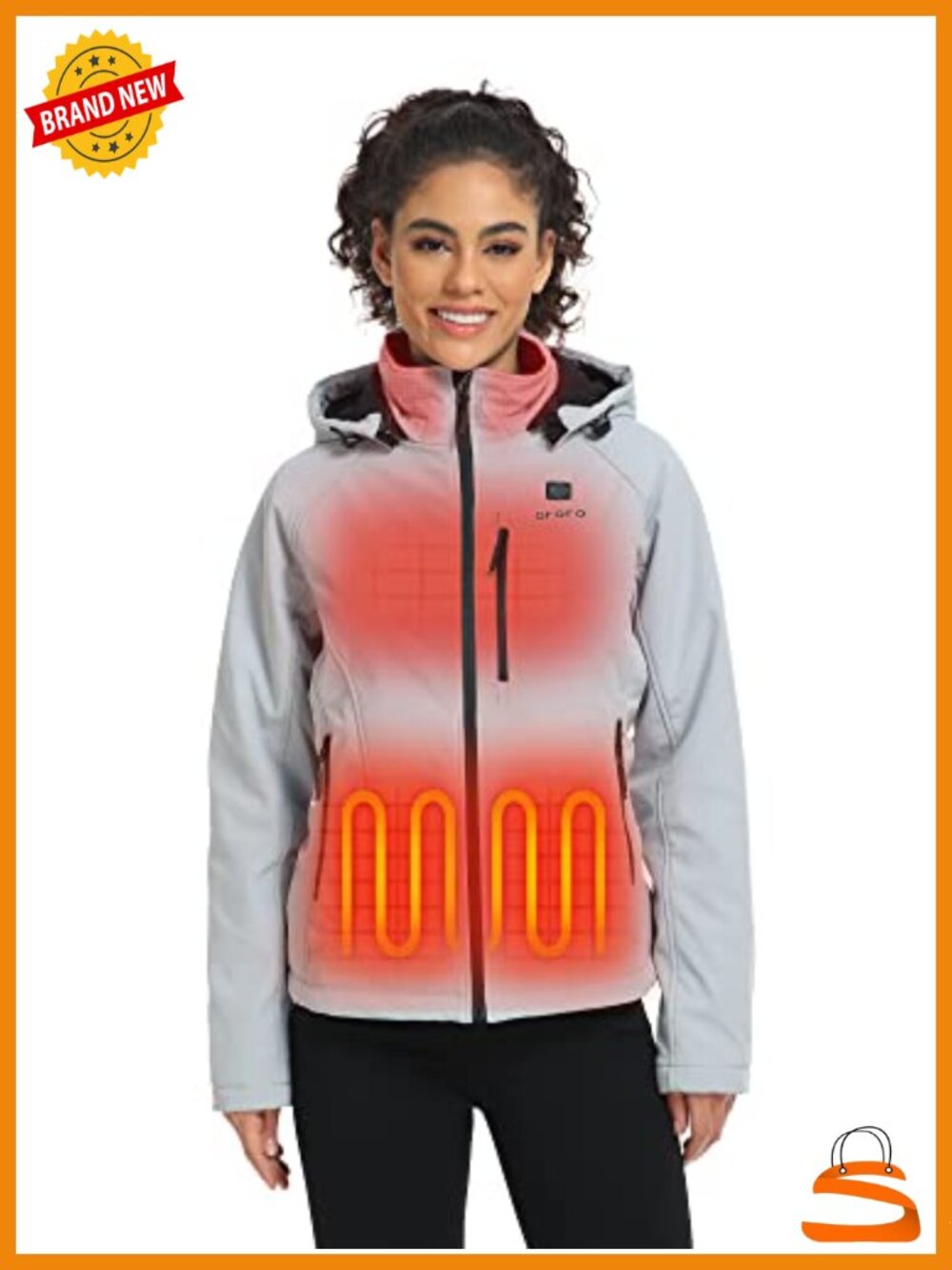 Women's Classic Heated Jacket Water Resistant Insulated Coat